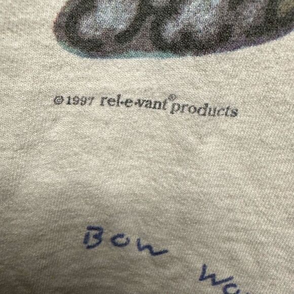 Vintage 90s Bow Wow Wow Allover Print Raglan Shirt Large Size - Picture 5 of 8